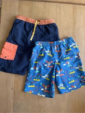 Patagonia Boys' Navy & Blue Print Swim Shorts Set